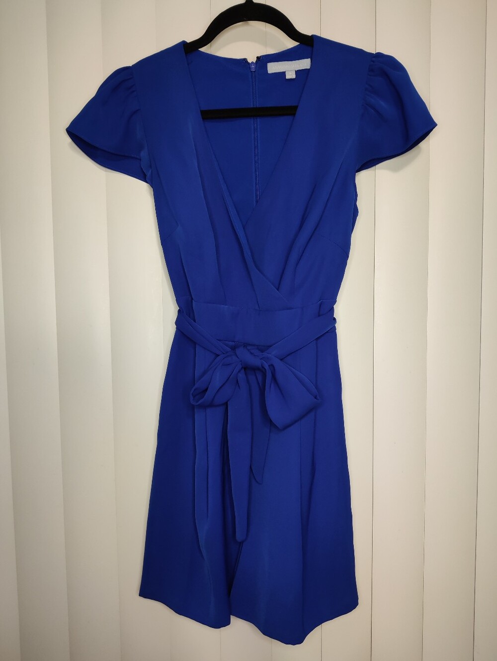 ANTONIO MELANI Cobalt Blue Romper with Tie Waist